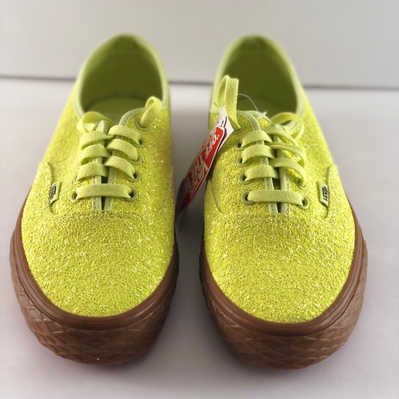 yellow glitter vans